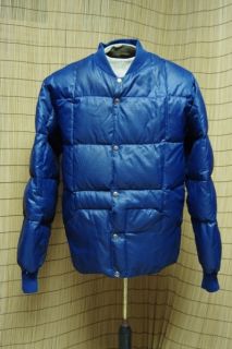 Vtg Holubar Goose Down Quilted Puffy Jacket M designs face sierra