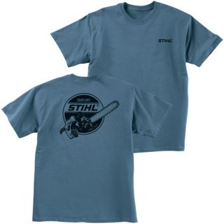 Stihl® Vintage Retro Blue T Shirt Mens Large New