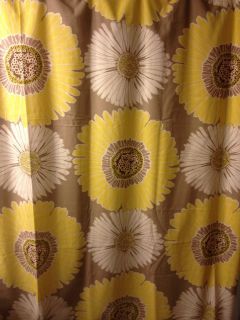 Style Bloom Fabric Shower Curtain New Sunflowers 72 in x 72 In