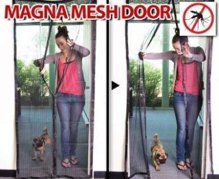 Magnetic Mesh Fly Screen Door Curtain Magnet Closure Pet Dog Door