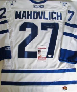 Frank Mahovlich Signed Auth CCM Maple Leafs Jersey JSA