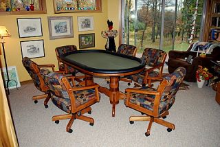 Supercalifragilistic Custom Dining Game Table with Chairs $5K New