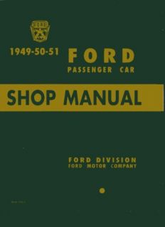 1949 1950 1951 Ford Car Shop Service Repair Manual Book