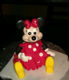 Fondant Edible Minnie Mouse 3D Figurine Cake Topper Birthday Baby