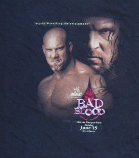 WWE WWF Bad Blood 2003 PPV XL Wrestling Tee Shirt T Shirt Goldberg HHH
