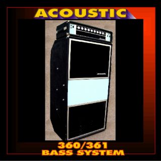Acoustic 360 361 Bass System Vintage Amp Plaque
