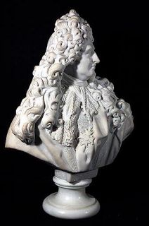Wonderful Marble Bust of Mansart After Jean Louis Lemoyne Early 19th