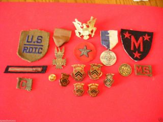 Manlius Military Academy Engraved Medal Patches Dis Grouping