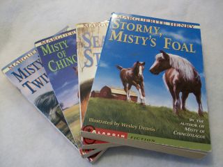 Lot of 4 Books by Marguerite Henry Misty Stormy Sea Star Horse
