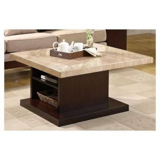 Marble Top Table Cocktail Coffee Table with Storage