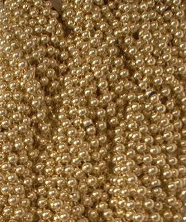 60 Gold Mardi Gras Beads 5 Dozen Party Favors Necklaces