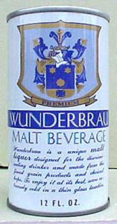 Wunderbrau Malt Beverage SS Pull Tab Beer Can Erie Brewing
