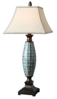 Crackle Blue Tile Table Lamp Maricopa