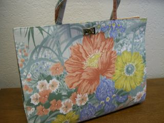 Fab Floral Fabric Handbag from Margaret Smith 1960s