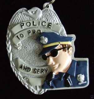 Police Protect and Serve Badge Mardi Gras Beads Cops