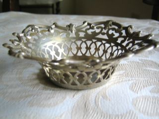 CONTINENTAL SILVER PLATE CANDLE HOLDER BUTTER PAT FINGER BOWL NUT DISH