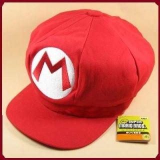 Super Mario Bros Anime Cosplay Mario M Hat Red Cap Tag