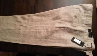 Gianni Manzoni 100 Linen Pants Made In Italy BRAND NEW Size 32 W L Can