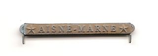 A07 Army WWI Victory Medal Aisne Marne Bar