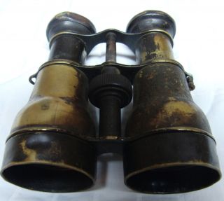 Antique Marchand Paris Binoculars Military Regulation Very Cool