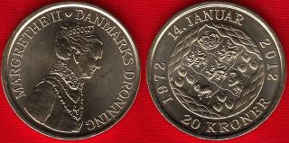 Denmark 20 Kroner 2012 Her Majesty Queen Margrethe IIs UNC