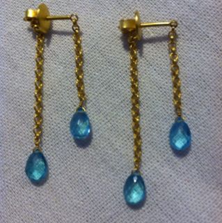 Marie Helene de Taillac Gorgeous Earrings in Aquamarine