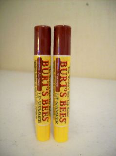 Burts Bees Lip Shimmer Lip Balm Nutmeg 2 Tubes SEALED