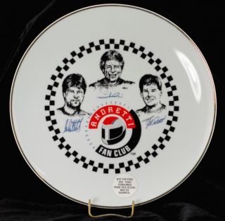Mario Andretti Fan Club Collectors Plate