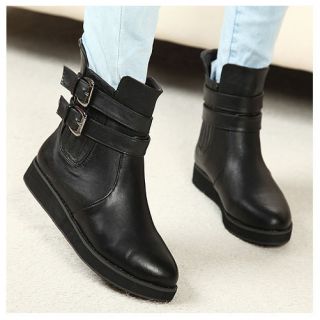New Retro Short Flat Ankle Martin Boots Shoes OL Women Lady Girl