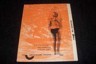 1969 Follow Me Surfing Pressbook Mary Lou McGinnis RARE