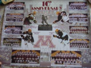  GOPHERS 10TH ANNIVERSARY OF MARIUCCI ARENA POSTER POHL LEOPOLD BONIN