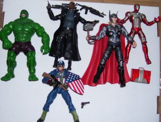 Marvel figures Avengers ironman hulk fury captain america thor legends