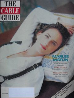 Marlee Matlin October 1994 The Cable Guide Magazine George Lucas