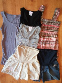 Summer Maternity Clothes Lot Size s Small 4 Shirts 2 Shorts $178 Gap