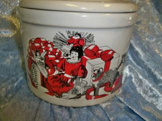 Marshall Fields Christmas Crock Container