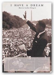 Art Poster Dr Martin Luther King Jr I Have A Dream