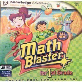 Math Blaster For 1st Grade PC MAC CD Math Skills Learning Game FAST