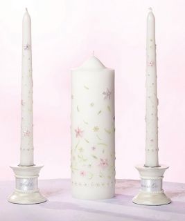 Lillian Rose Garden Party Unity Candle Pillar Tapers