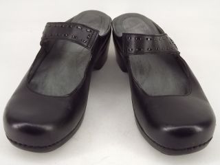 Shoes Black Leather Comfort Dansko 40 9 5 10 M Mary Jane Clogs