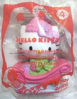 2011 McDonalds Happy Meal Toy Sanrio Hello Kitty 4 Hello Kitty Sleigh