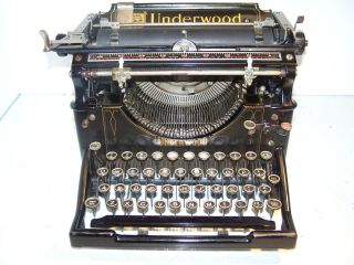 Antique 1919 Underwood No 5 Vintage Typewriter