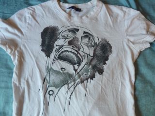 RARE McQ by Alexander McQueen Melting Clown Print T Shirt Tee