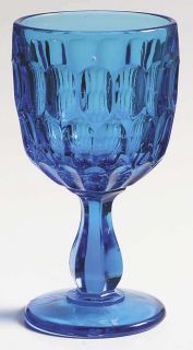 Fenton Thumbprint Blue Wine Glass 6511184