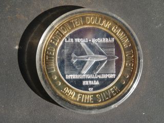Ten Dallar Limited Edition McCarran International Airport Silver