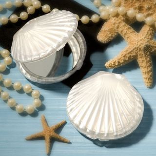 Seashell Design Resin Pocket Compact Mirror Party Favor