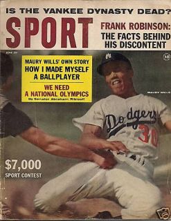 1963 June Issue of Sport Magazine Maury Wills