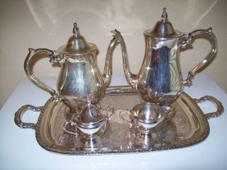 Vintage Oneida OL USA 5 pc Maybrook Tea Coffee Service Set **Great