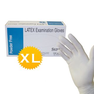 100 Medical Latex Powder Free Gloves 6 Mil Thick Size Extra Large