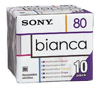 Bianca Series 80min Blank MD Mini Disc 10 Disc Pack 5 Colors