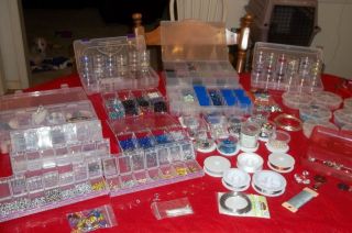 Huge Lot of Beads Findings and Jewelry Making Tools